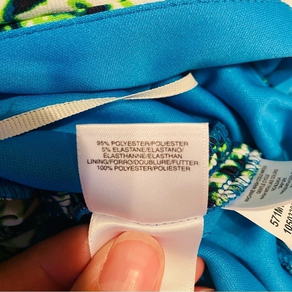 KASPER sleeveless column maxi dress in blue and green size 10 - Picture 11 of 12